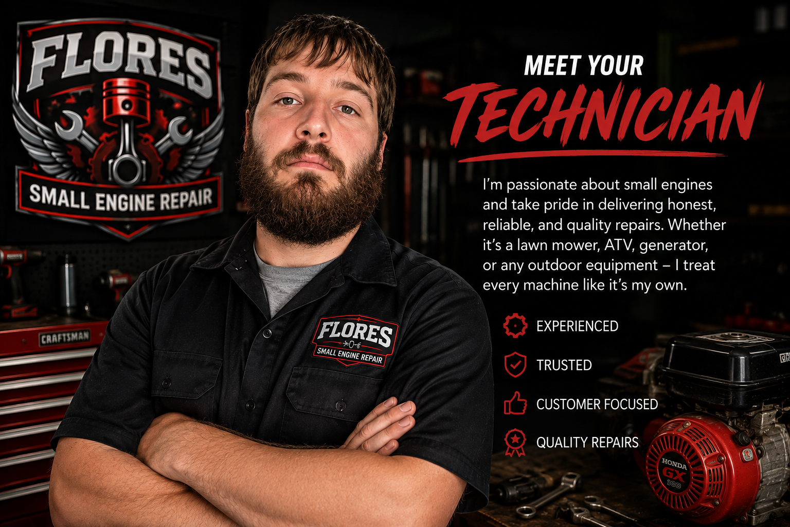 Flores Small Engine Repair technician